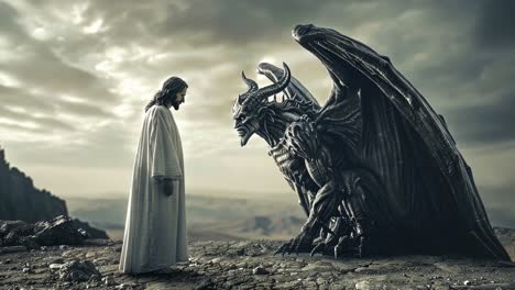 jesus and the demon