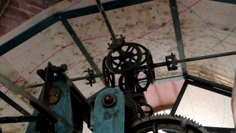 ancient clock tower watch machine from different angle