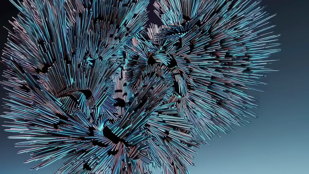 Abstract 3D Spiky Geometric Design