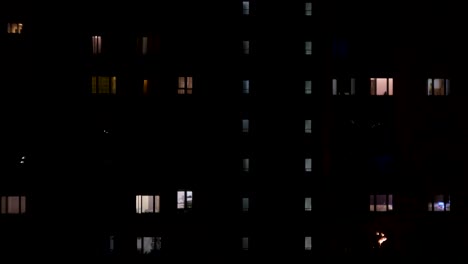 apartment building at night