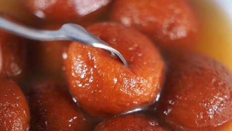 close-up of gulab jamun