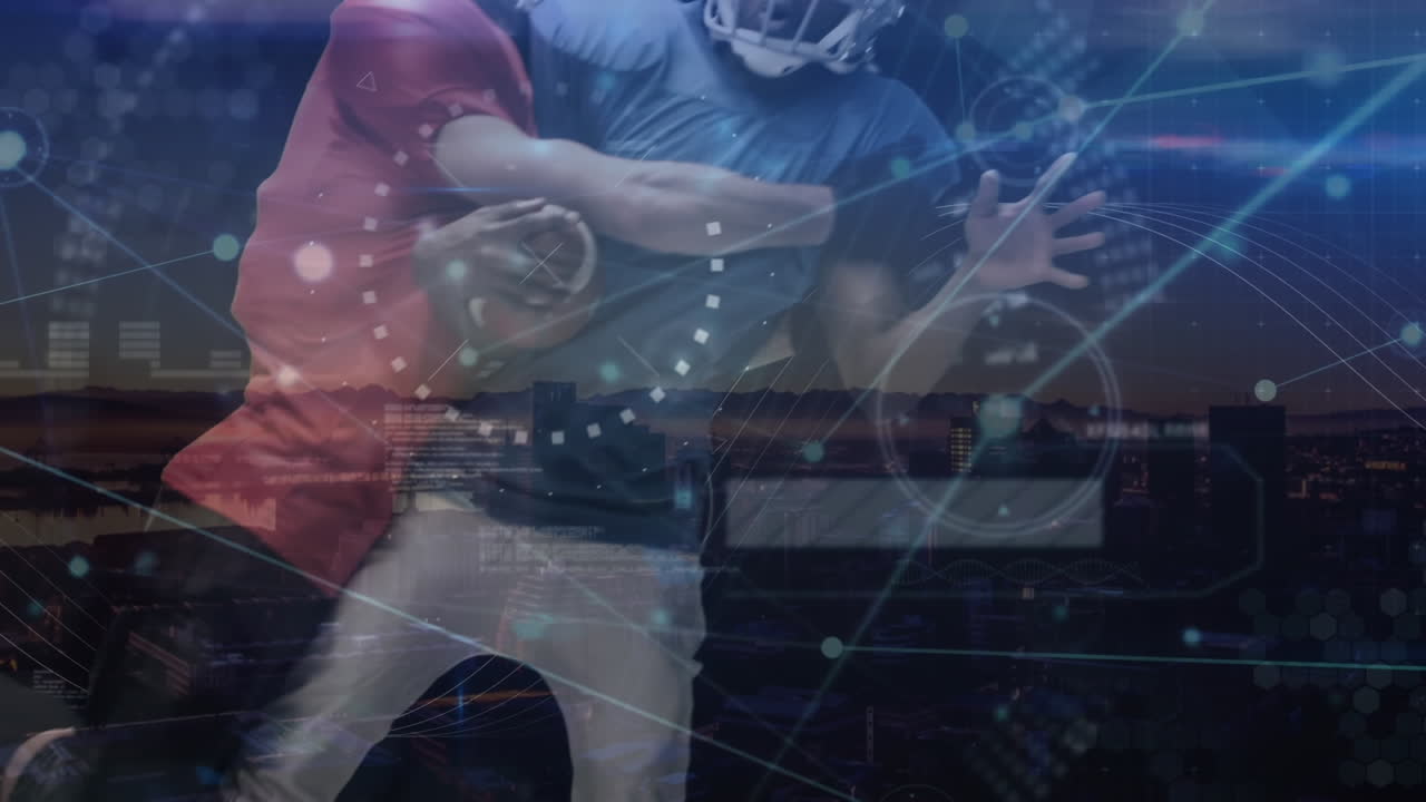 데이터 처리 및 럭비 선수에 대한 dna  ⁇ 의 애니메이션