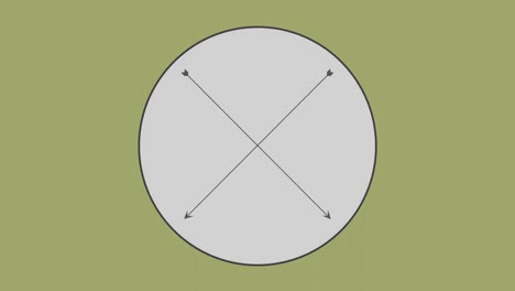 cross arrow in circle