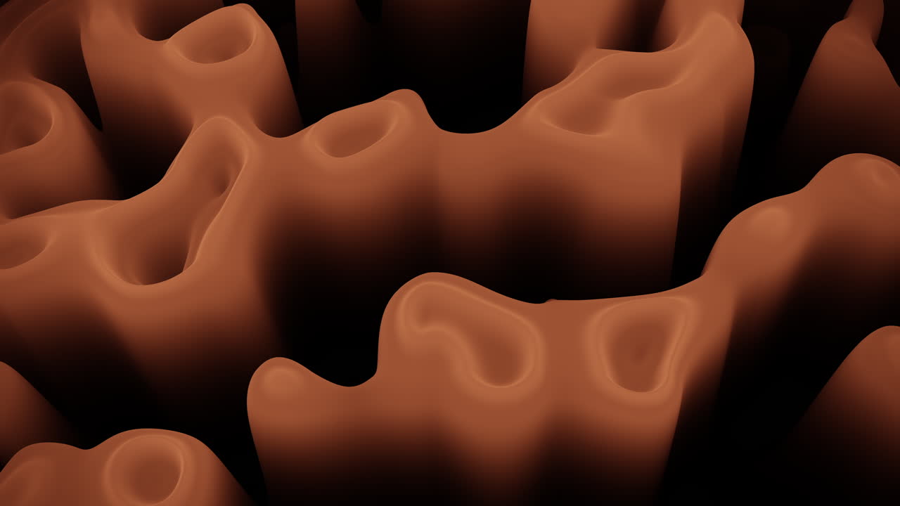 una forma ondulada naranja y negra