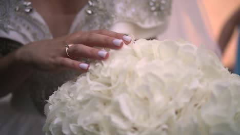 wedding bouquet of white flowers