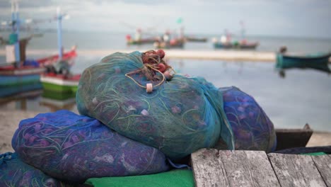 thailand's commercial fishing industry in khao takiap, hua hin, thailand