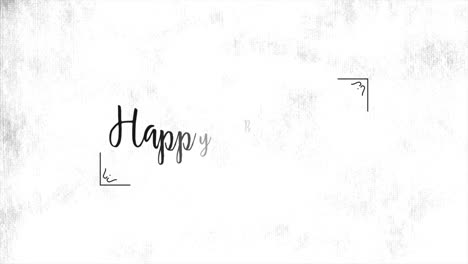 handwritten happy birthday message on textured background