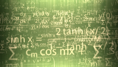 Typography-animation.-Presentation-of-the-colorful-mathematical-formulas-with-symbols,-numbers,-and-letters-writing-on-a-dark-background.-The-camera-slowly-moves-down.-Perfect-for-teaching-purposes.