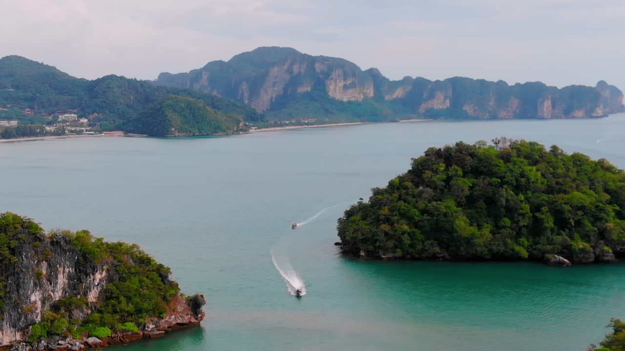 태국 크라비 섬의 아오낭 해변 공중