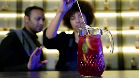 bartender preparing a cocktail