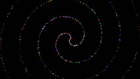 colorful stars spiral motion graphics with night background