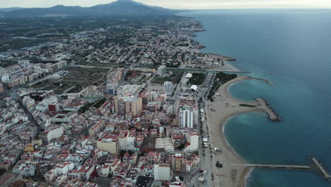 aerial view of a coastal town in spain