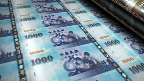 taiwan dollar money banknotes printing seamless loop
