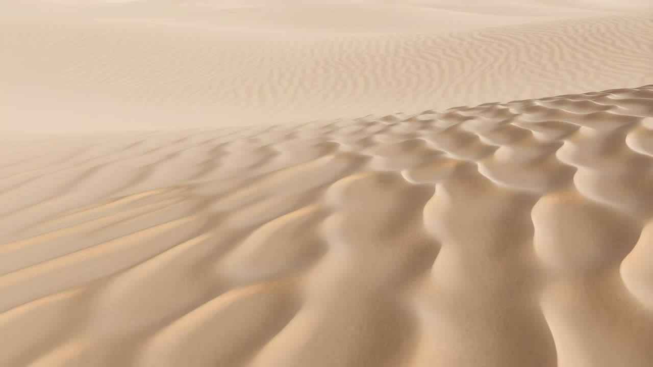 Rippling Patterns of Desert Sand Dunes