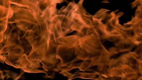 amazing real fire flame turbulence close up shot isolated on black background 4k, video element for vfx