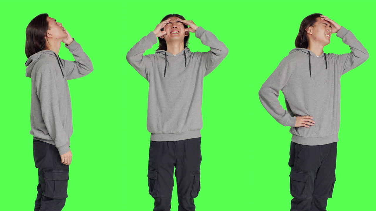 편두통을 고 있는 건강이 좋지 않은 사람