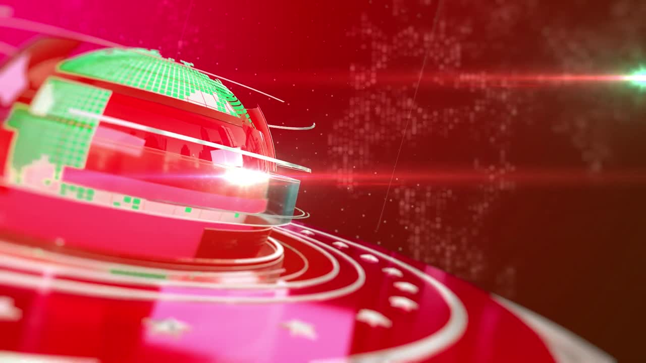 3D 디지털 세계 지도 뉴스 소개 배경