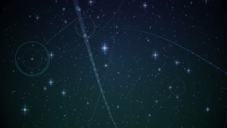 animation of stars over network of connections