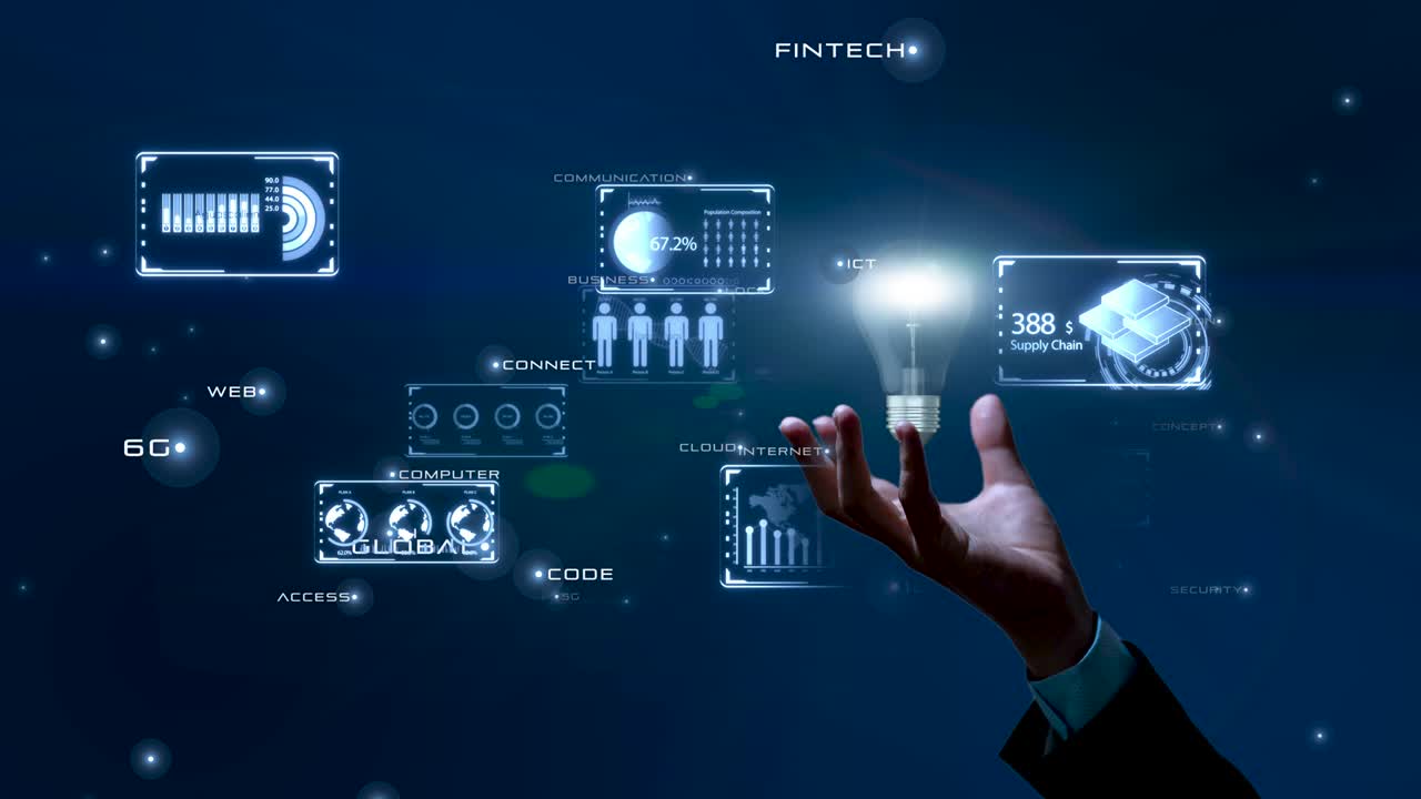 5G/6G and AI technology, Global communication network concept. 6G Business graph. Global business.