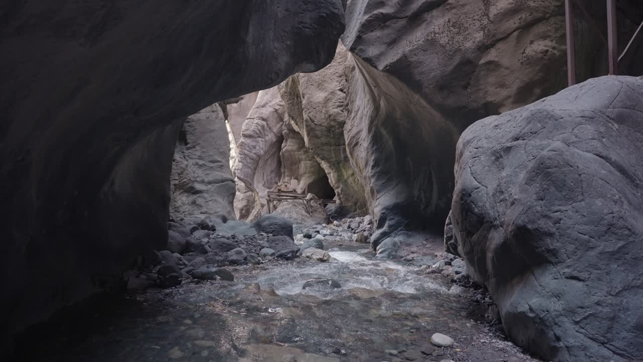 Scenic Canyon Stream with Rock Formations