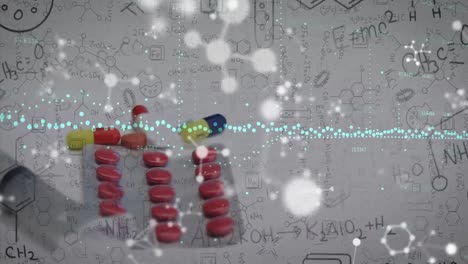 Animation-of-connections-and-rotating-pills-over-scientific-equations