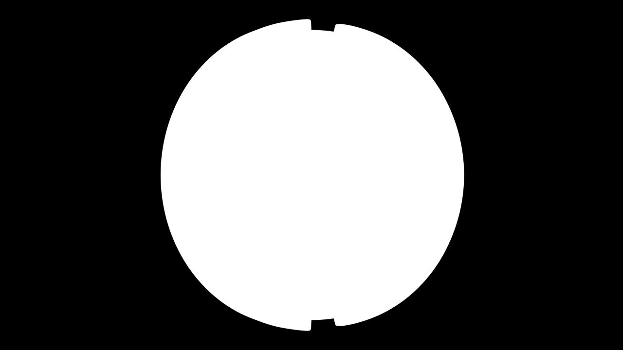 알파 채널을 가진 잎자루로 인 미래의 네온 공의 회전.