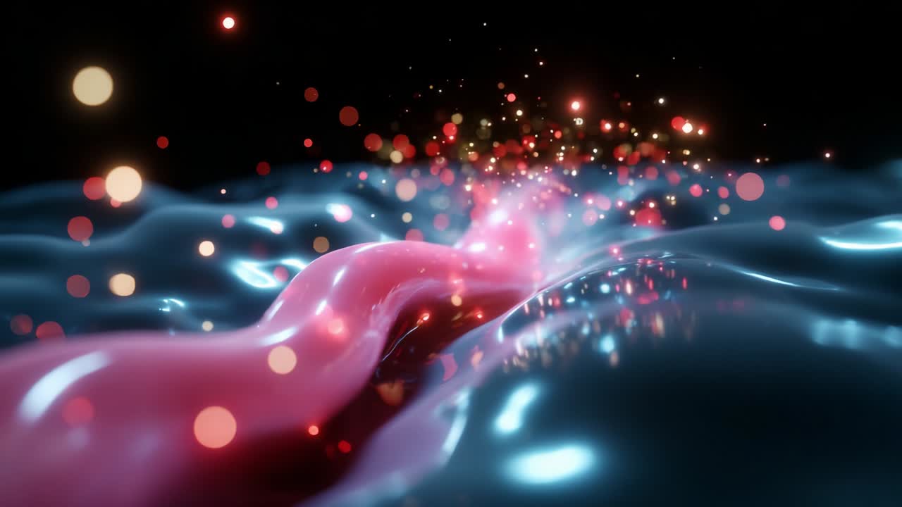 A Captivating Abstract Exploration of Flowing Patterns and Dynamic Light Effects, Featuring Vibrant Colors and Intriguing Shapes Merging Together in a Hypnotic Visual Experience