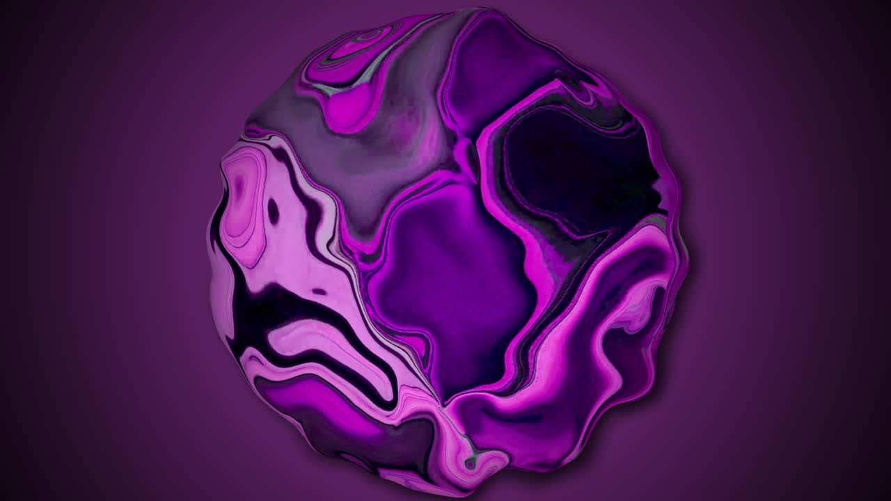 Liquid colorful distorted sphere. Abstract sphere on gradient background.