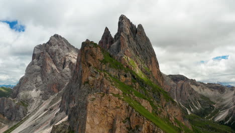 dagger-like peaks of seceda, val gardena dolomites in italy