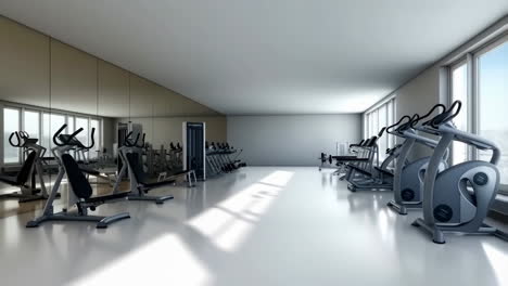 a modern and clean gym with various exercise equipment