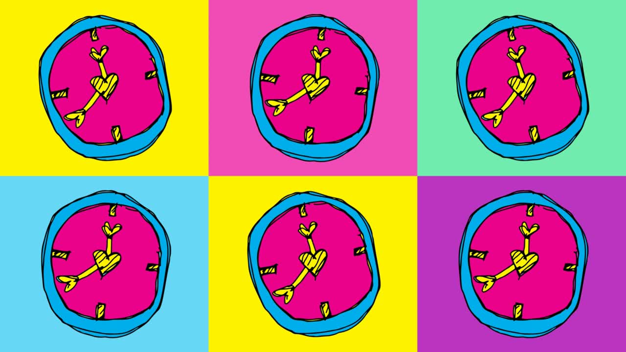 niños dibujando arte pop fondo sin costuras con el tema del amor tiempo