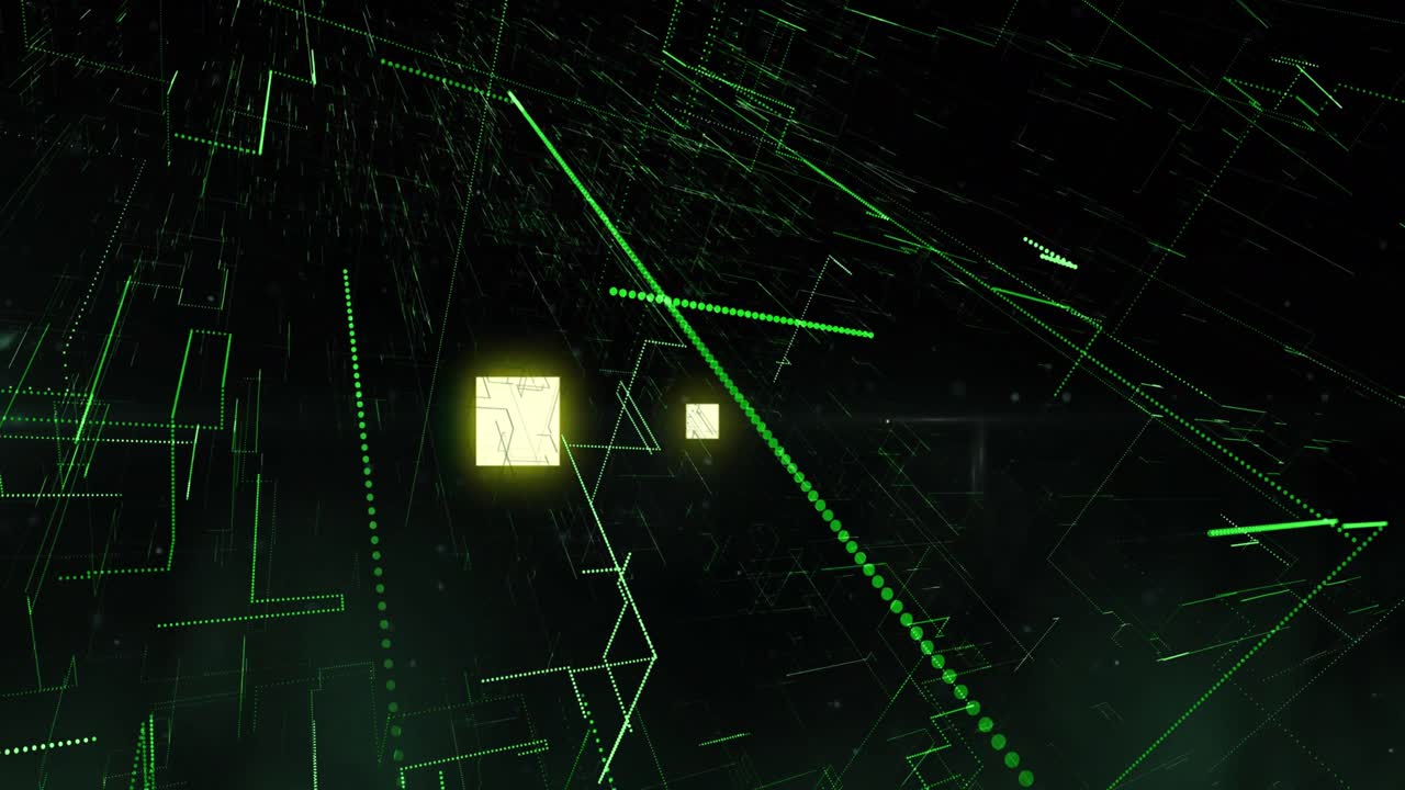 Animation of data loading ring on black background