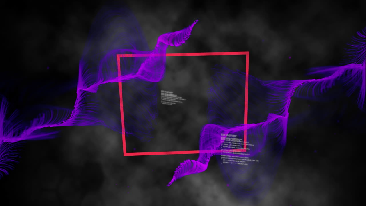 animación de formas que se mueven sobre el procesamiento de datos