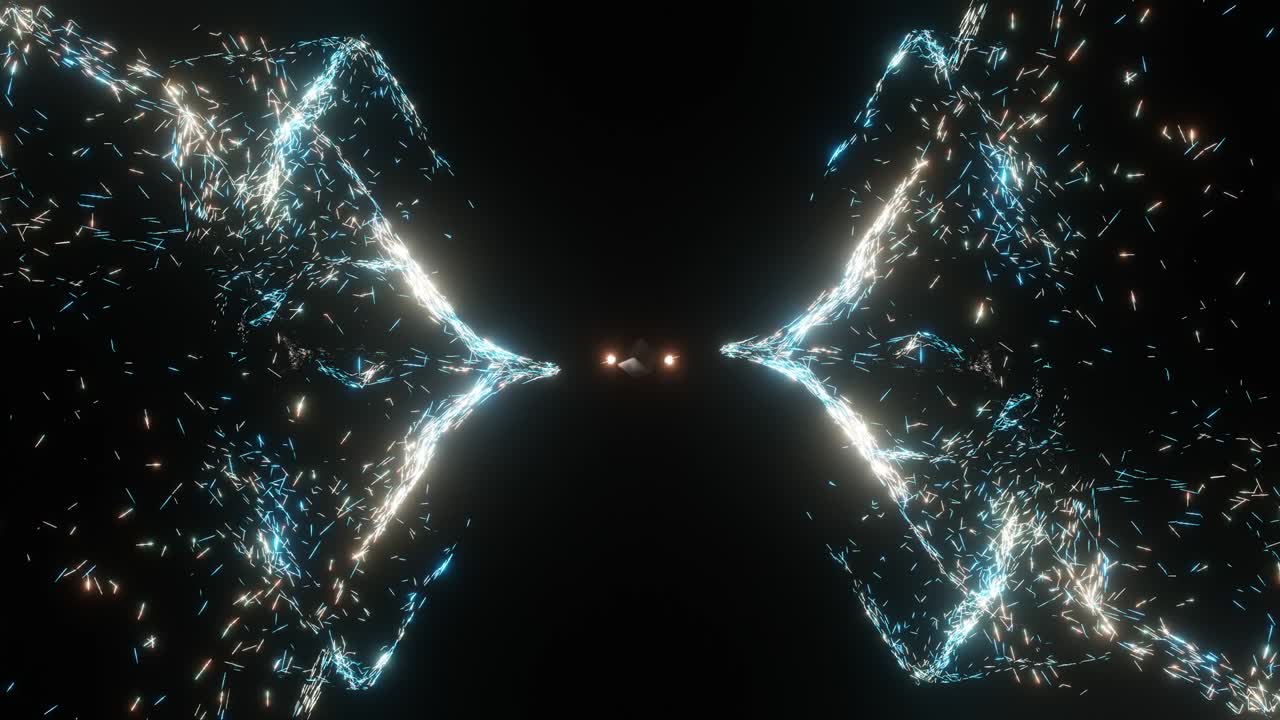 입자로 구성된 강력한 에너지 흐름은 새로운 물체를 만니다.