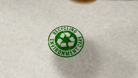 recycling environment care stamp and stamping loop animation