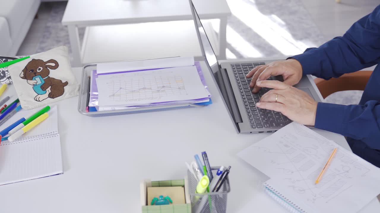 Father and son at home.