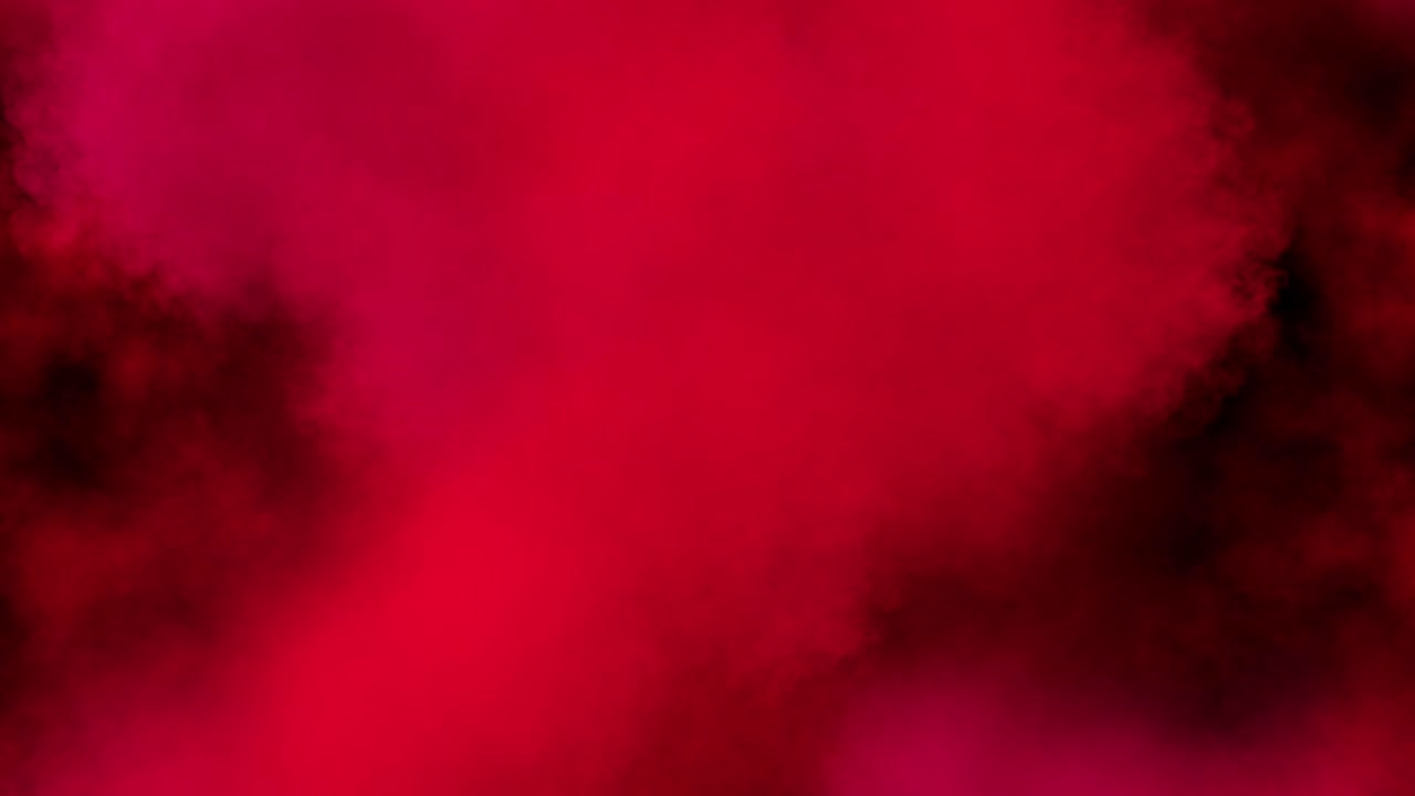 Fumo colorato che si diffonde, spazzando il fotogramma orizzontalmente. Breve distanza