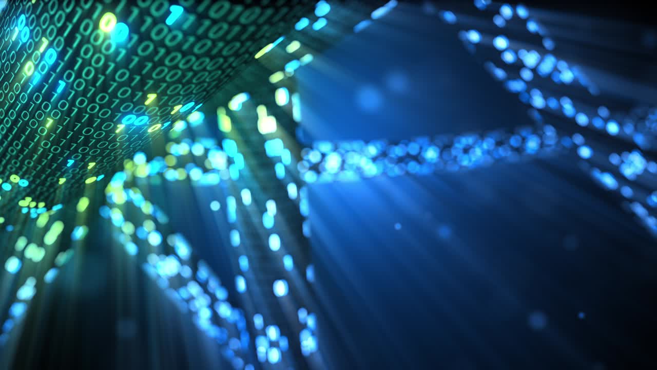 Futuristic data stream, Digital flow. Dynamic pattern with power rays and light.Data transferring. Information concept.