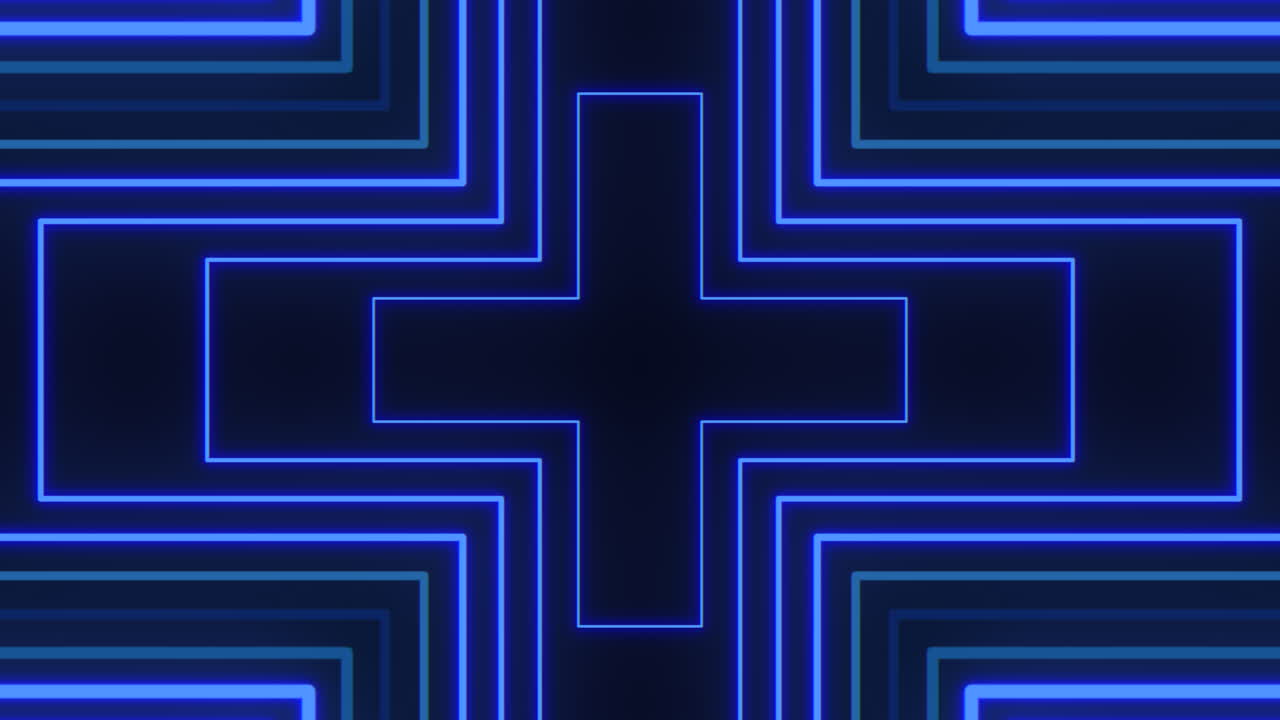 블루 크로스 블랙 배경에 미래의 장식 요소