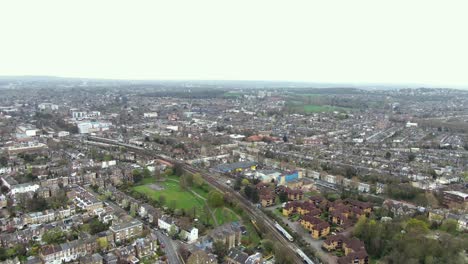 Aerial-view-of-the-residential-houses-in-London