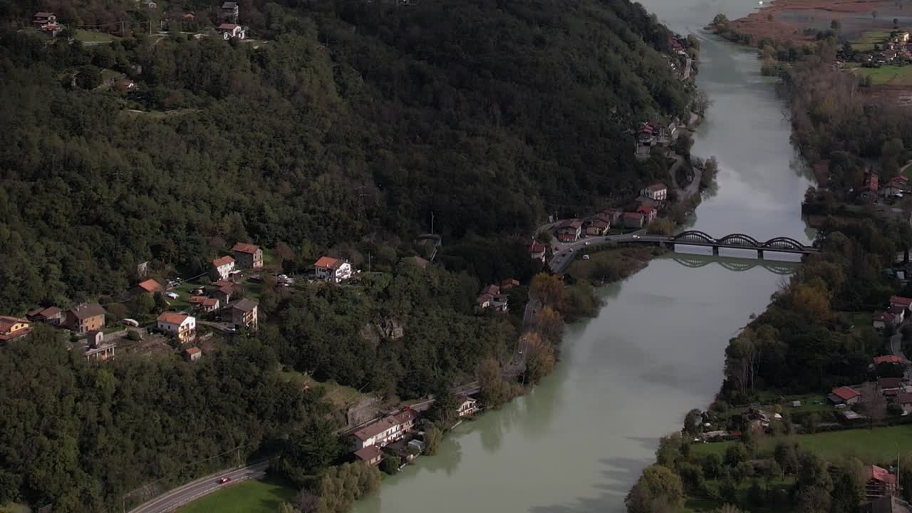 Capturing the serene beauty of the Alps region in Italy from a drone