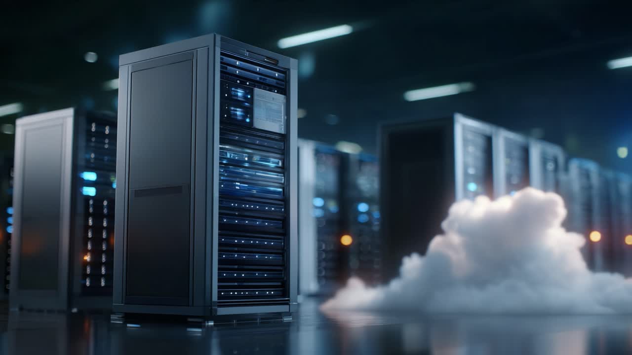 Advanced Data Center Infrastructure with High-Performance Servers and Dynamic Cloud Computing Integration in an Optimized Digital Environment