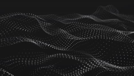 onda futurista con muchos puntos. fondo de movimiento abstracto de puntos. tecnología o ciencia. renderización 3d de bucle sin costuras. 4k