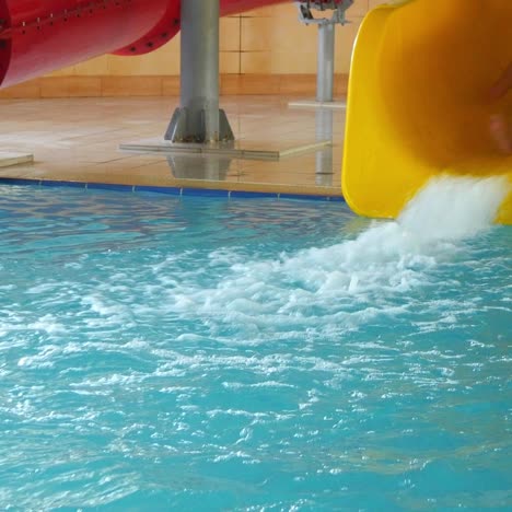 happy child having fun in aquapark