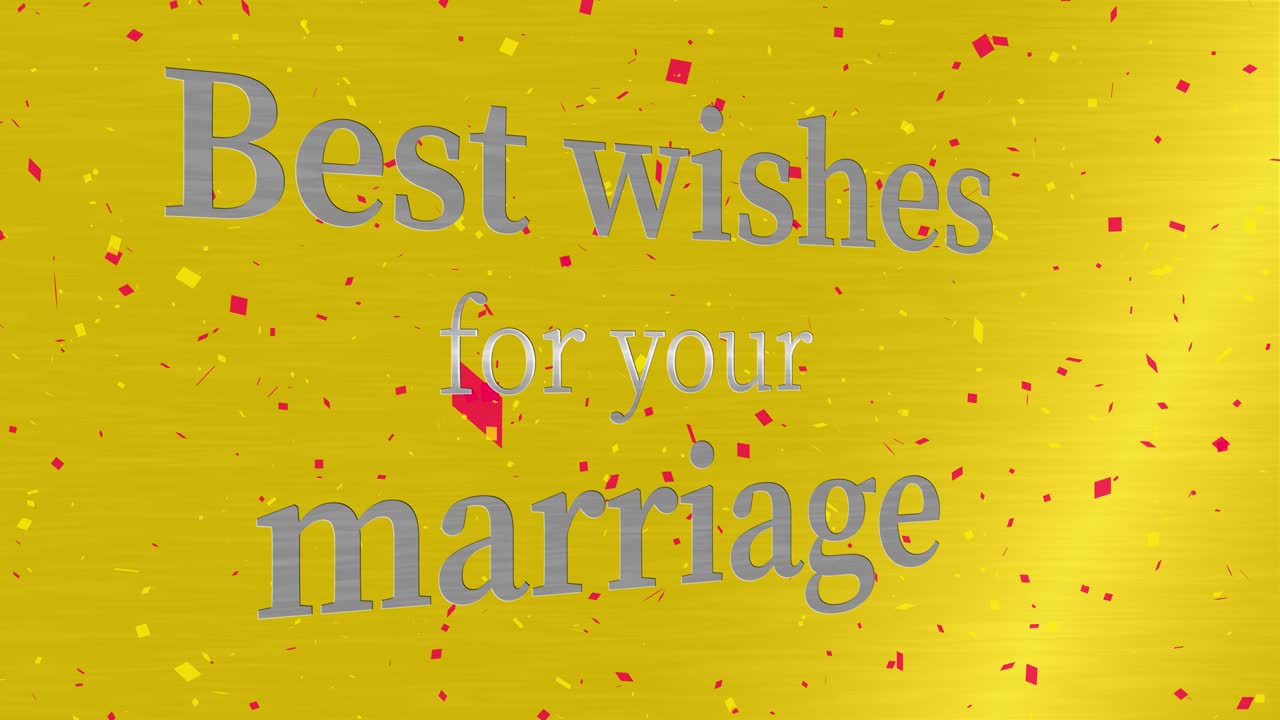 당신의 결혼에 대한 가장 좋은 소원 문자 메시지 애니메이션 모션 그래픽
