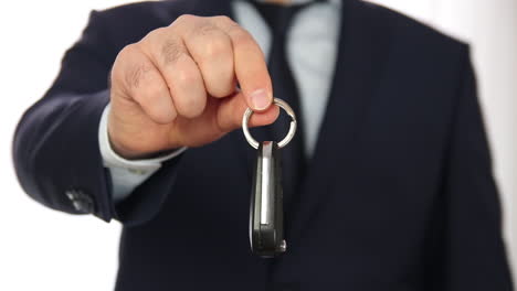 Businessman-Show-Car-Key