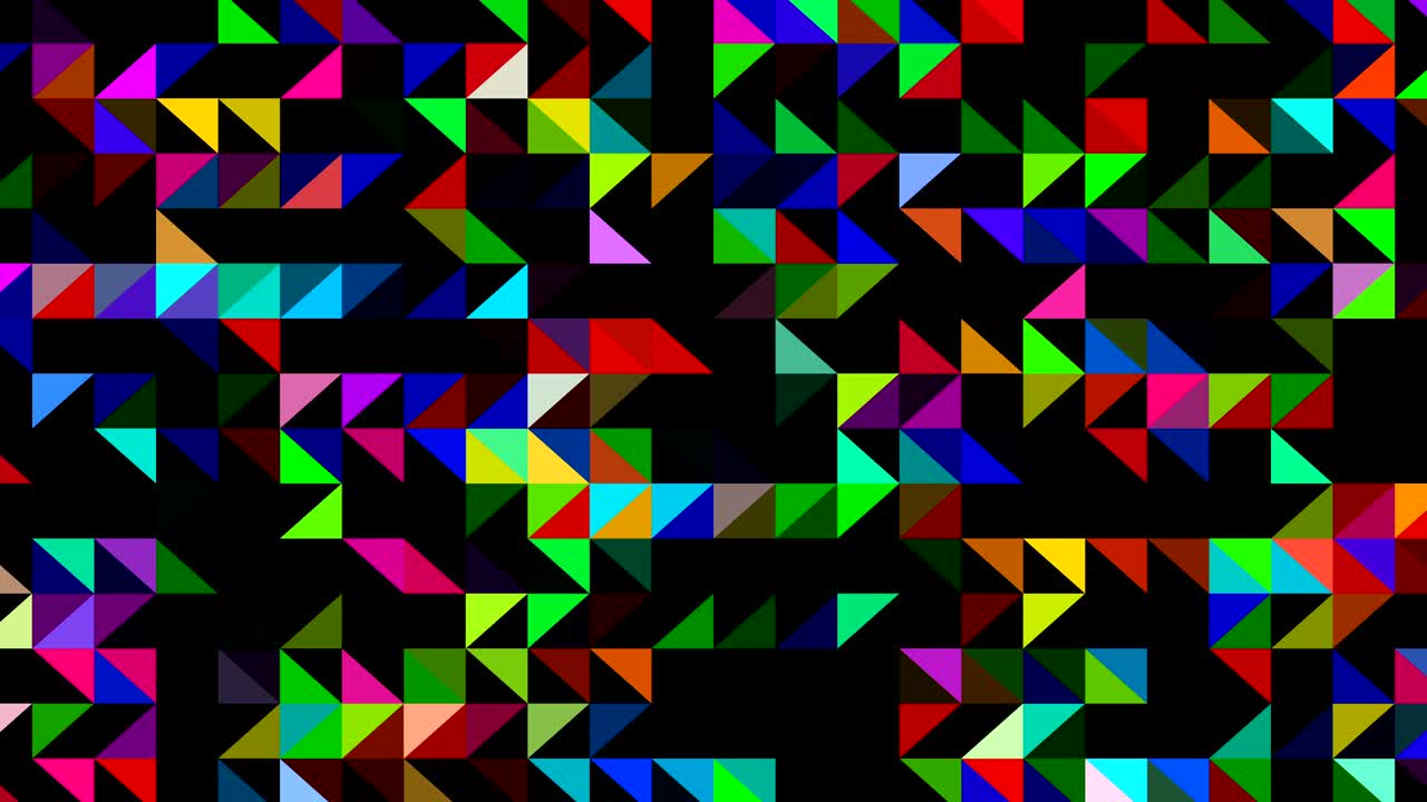 triángulos abstractos de bucle de fondo con luz