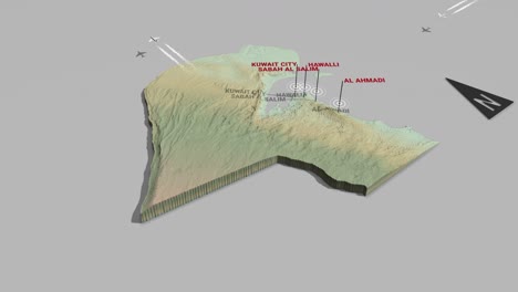 3d terrain map kuwait