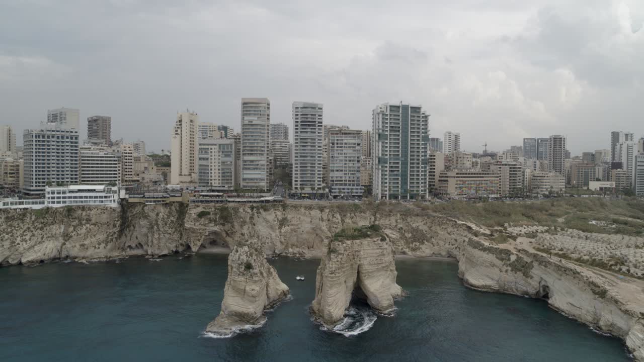 líbano - raouche (rocas de las palomas) - fotografía aérea