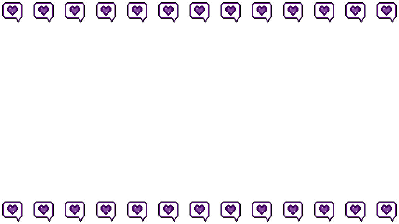 Pixel Art Speech bubble icon Heart Frame Animated Overlay 1080p Transparent 30 fps (7).mov